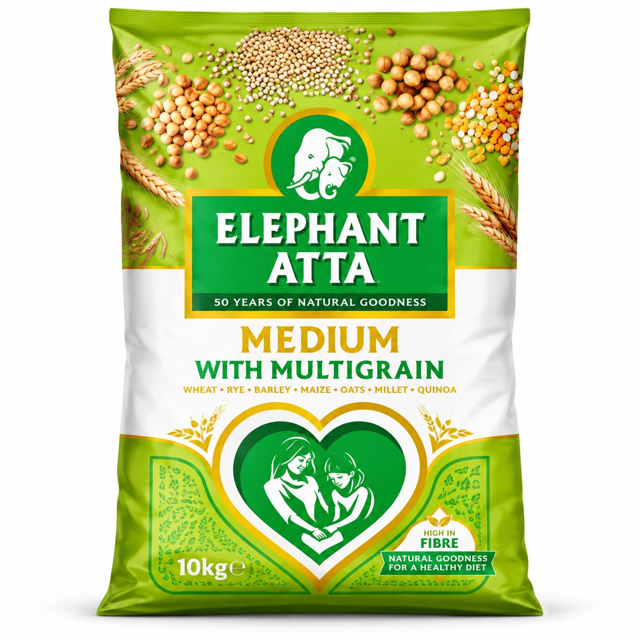 Elephant MultiGrain 10kg Premium Healthy Multi-Grain Atta